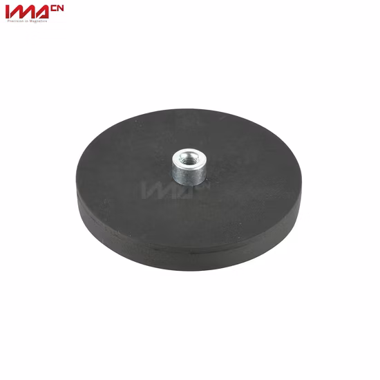 D22/D31/D43/D66/D88 Customized Strong Force Rubber Coated Pot Magnets for Car LED Holding Base