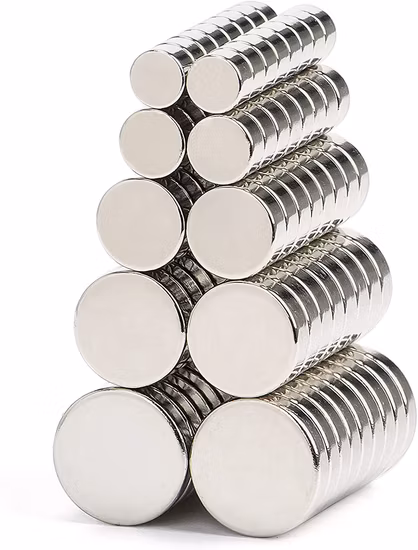 Сверхпрочный неодимовый цилиндр N35-N52 с никелевым покрытием и красным магнитным диском длиной 3 м с DOT.