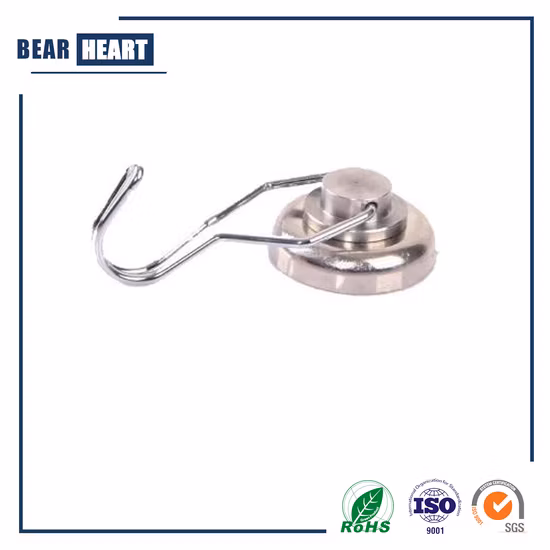 Поворотный магнитный крюк, 29 кг. Магнитный поворотный крюк с неодимовым магнитом.